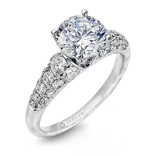 Zeghani Ladies 14k White Gold Engagement Ring ZR899