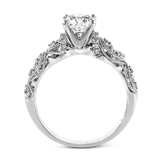 Zeghani Ladies 14k White Gold Engagement Ring ZR916