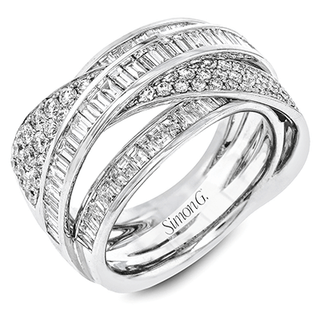 Anniversary Ring In 18k White Gold With Diamonds DR369