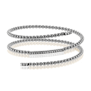 Bangle in 18k White Gold with Diamonds LB2166