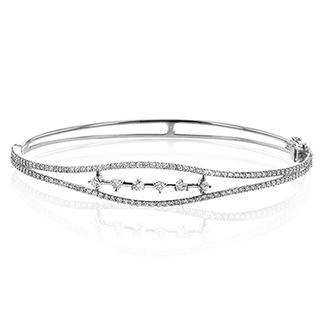 Bangle in 18k White Gold with Diamonds LB2275