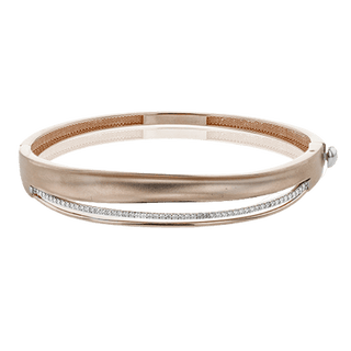 BANGLE IN 18K  ROSE/WHITE GOLD WITH DIAMONDS LB2293