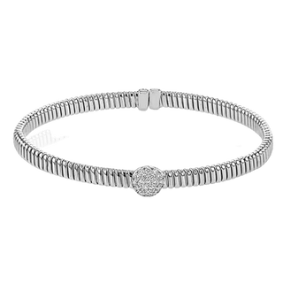 BANGLE IN 18K WHITE GOLD WITH DIAMONDS LB2398