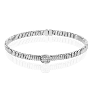 BANGLE IN 18K WHITE GOLD WITH DIAMONDS LB2399