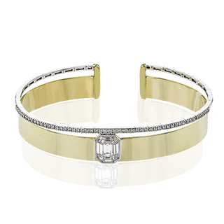 Bangle in 18K White/Yellow Gold with Diamonds LB2402