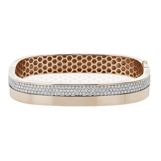 BANGLE IN 18K WHITE/ROSE GOLD WITH DIAMONDS LB2407