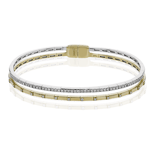 BANGLE IN 18K YELLOW/WHITE GOLD WITH DIAMONDS LB2440