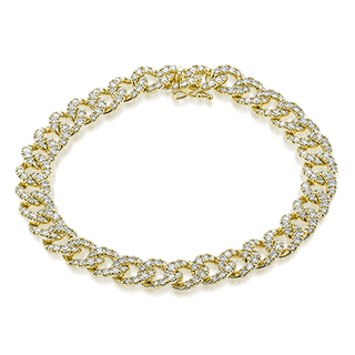 Bracelet in 18k Yellow Gold with Diamonds LB2397-A