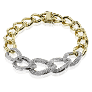 BRACELET IN 18K YELLOW/WHITE GOLD WITH DIAMONDS LB2468