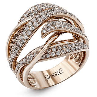 Clio Fashion Ring in 18k Rose Gold with Diamonds LP2231