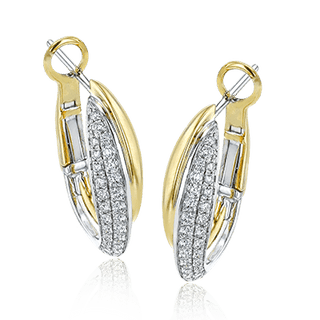 Clio Hoop Earrings in 18k Yellow Gold with Diamonds LE4401