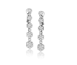 DROP EARRINGS IN 18K WHITE GOLD WITH DIAMONDS LE2124