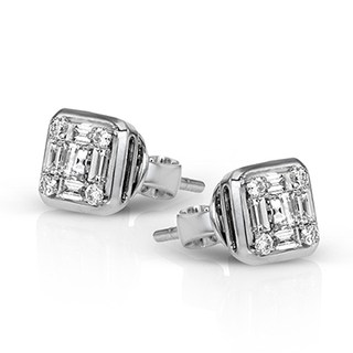 Earring in 18k White Gold with Diamonds LE4448