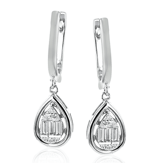 Earring in 18K White Gold with Diamonds LE4586