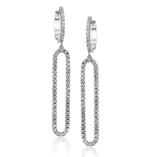 EARRING IN 18K WHITE GOLD WITH DIAMONDS LE4622