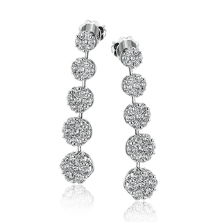 Earrings in 18k White Gold with Diamonds LE4422