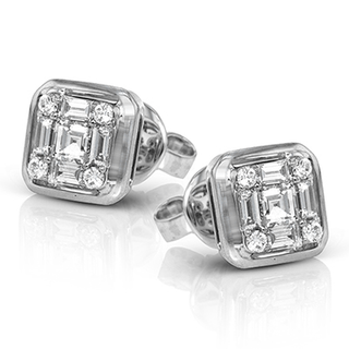 Earrings in 18k White Gold with Diamonds LE4449