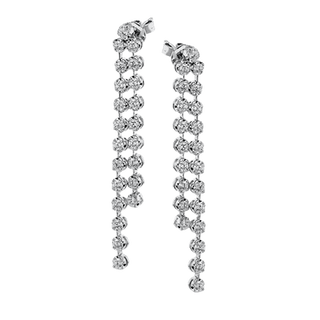 EARRING IN 18K WHITE GOLD WITH DIAMONDS LE4664