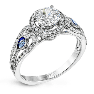 Engagement Ring in 18k White Gold with Diamonds LP2353