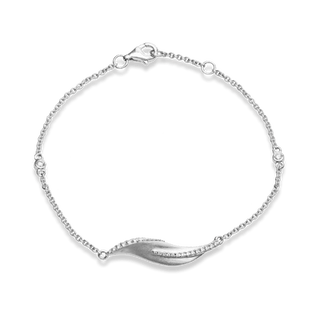 Fallen Leaves Bracelet in 18k White Gold with Diamonds LB2282