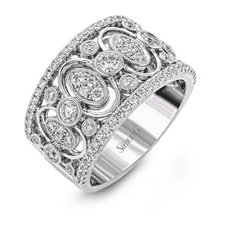 Harmonie Fashion Ring in 18k White Gold with Diamonds LP2040