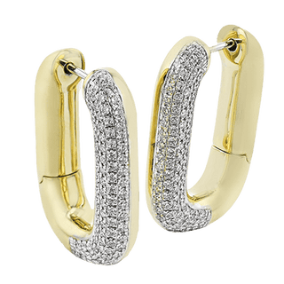 HOOP EARRING IN 18K WHITE/YELLOW GOLD WITH DIAMONDS LE4640