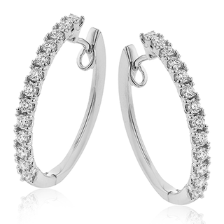 HOOP EARRING IN 18K WHITE GOLD WITH DIAMONDS LE4647