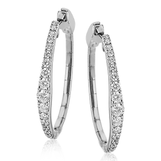 HOOP EARRINGS IN 18K WHITE GOLD WITH DIAMONDS LE4650