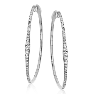 HOOP EARRINGS IN 18K WHITE GOLD WITH DIAMONDS LE4651