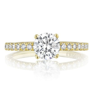 Petite Crescent  Engagement Ring HT2545