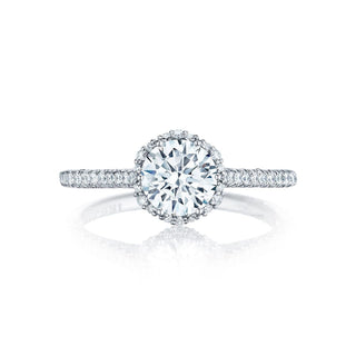 Petite Crescent  Engagement Ring HT254715