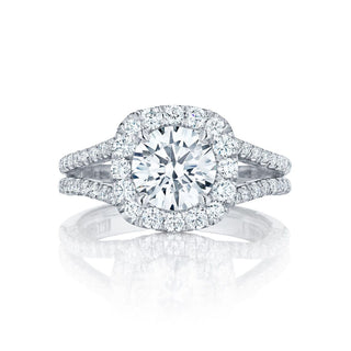 Petite Crescent  Engagement Ring HT2548CU