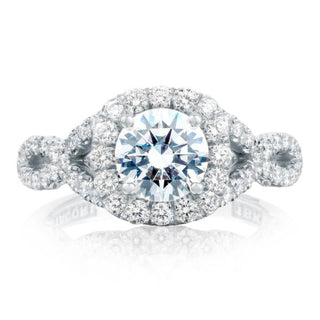 Petite Crescent  Engagement Ring HT2549CU