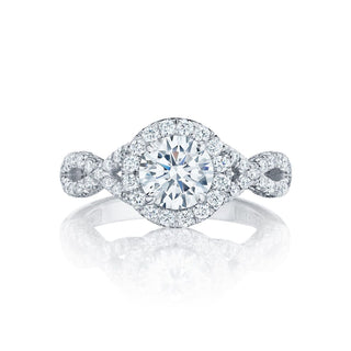 Classic Crescent  Engagement Ring HT2549