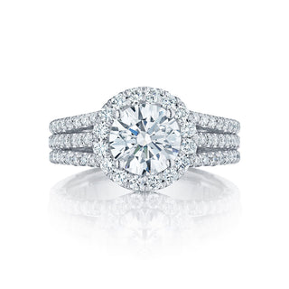 Classic Crescent  Engagement Ring HT2551