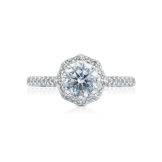 Petite Crescent  Engagement Ring HT2555