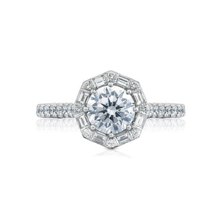 Petite Crescent  Engagement Ring HT2556