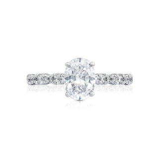 Petite Crescent  Engagement Ring HT2558