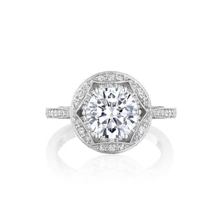 Crescent Chandelier  Engagement Ring HT2564