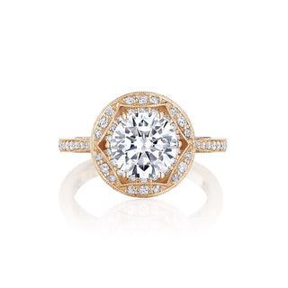 Crescent Chandelier  Engagement Ring HT2564