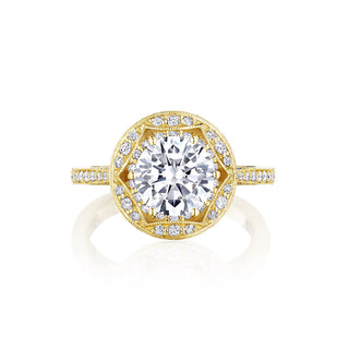 Crescent Chandelier  Engagement Ring HT2564