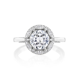 Crescent Chandelier  Engagement Ring HT2567