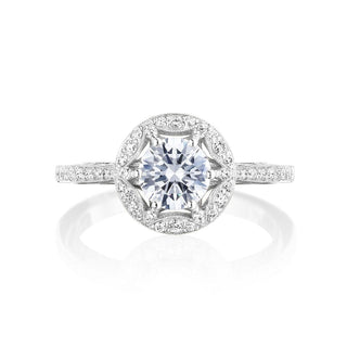 Crescent Chandelier  Engagement Ring HT2568