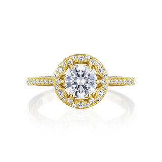 Crescent Chandelier  Engagement Ring HT2568