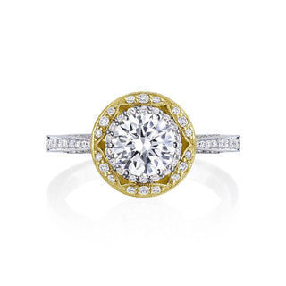 Petite Crescent  Engagement Ring HT2570