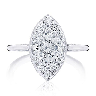 Petite Crescent  Engagement Ring HT2575