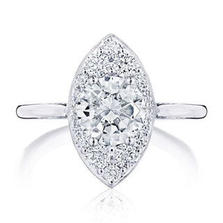 Petite Crescent  Engagement Ring HT2575