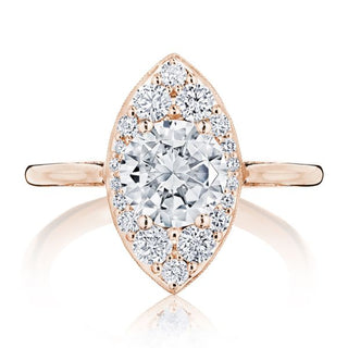 Petite Crescent  Engagement Ring HT2575