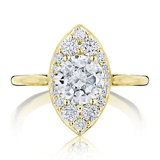 Petite Crescent  Engagement Ring HT2575