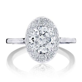 Petite Crescent  Engagement Ring HT2575